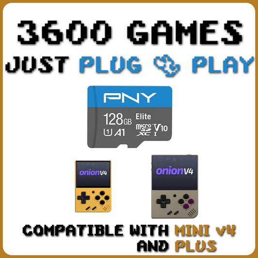Miyoo Mini v4 / Plus - Preloaded 128gb SD Card -  Onion OS